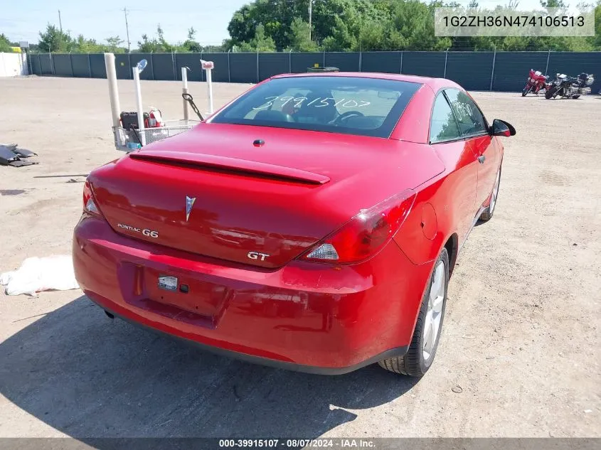 1G2ZH36N474106513 2007 Pontiac G6 Gt