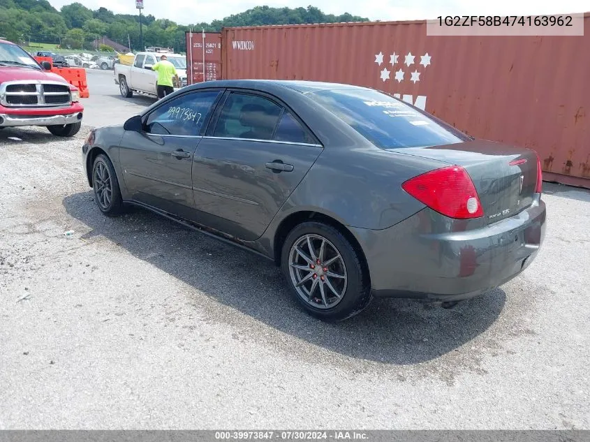 1G2ZF58B474163962 2007 Pontiac G6 Value Leader