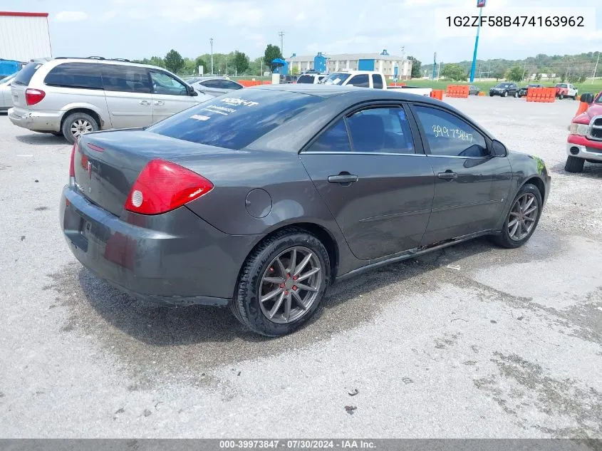 2007 Pontiac G6 Value Leader VIN: 1G2ZF58B474163962 Lot: 39973847