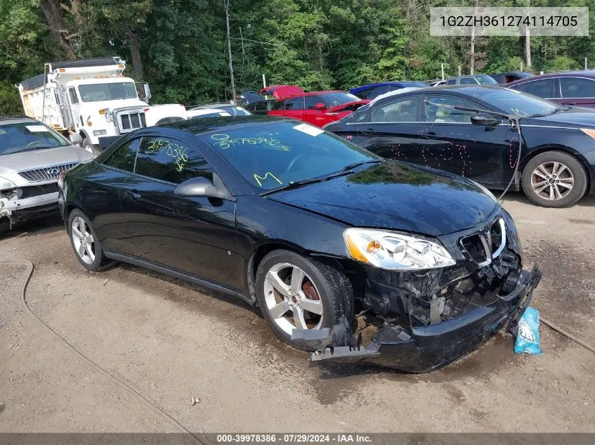 2007 Pontiac G6 Gt VIN: 1G2ZH361274114705 Lot: 39978386