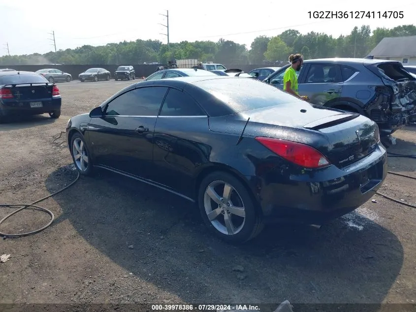 2007 Pontiac G6 Gt VIN: 1G2ZH361274114705 Lot: 39978386