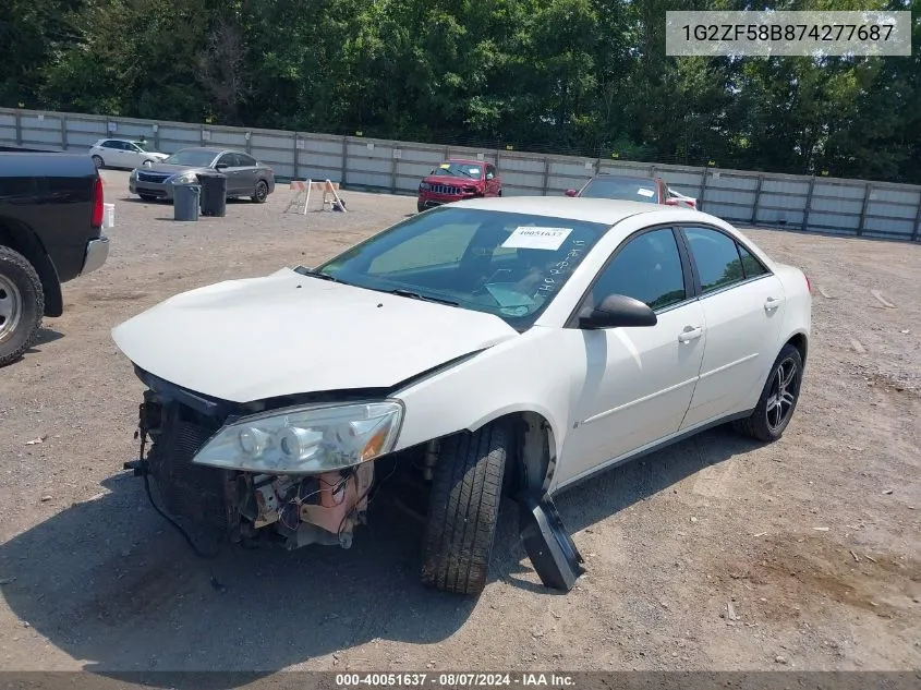 1G2ZF58B874277687 2007 Pontiac G6 Value Leader