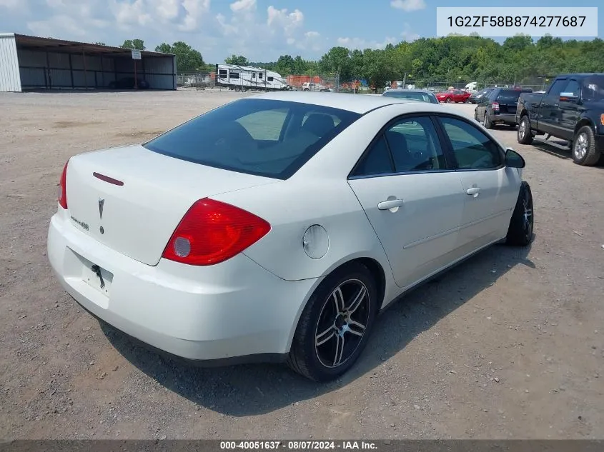 2007 Pontiac G6 Value Leader VIN: 1G2ZF58B874277687 Lot: 40051637