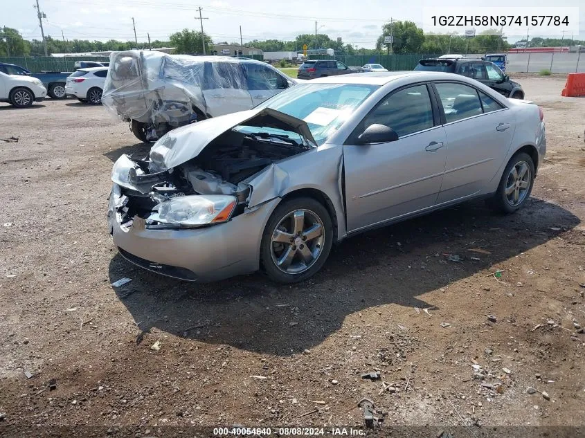 2007 Pontiac G6 Gt VIN: 1G2ZH58N374157784 Lot: 40054640