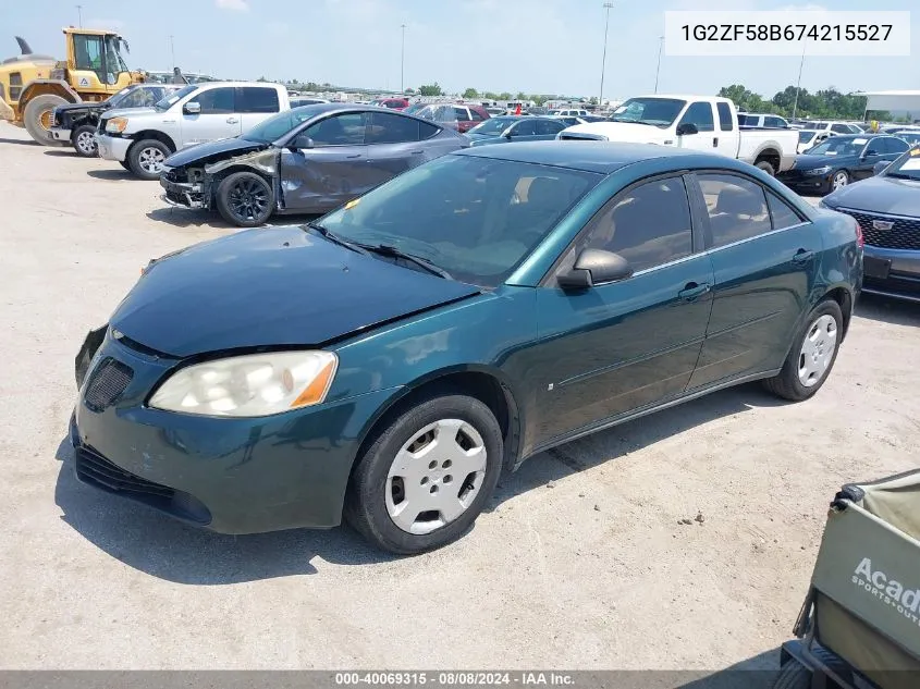 2007 Pontiac G6 Value Leader VIN: 1G2ZF58B674215527 Lot: 40069315