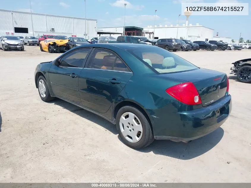 2007 Pontiac G6 Value Leader VIN: 1G2ZF58B674215527 Lot: 40069315