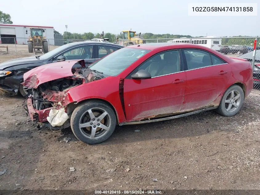 1G2ZG58N474131858 2007 Pontiac G6