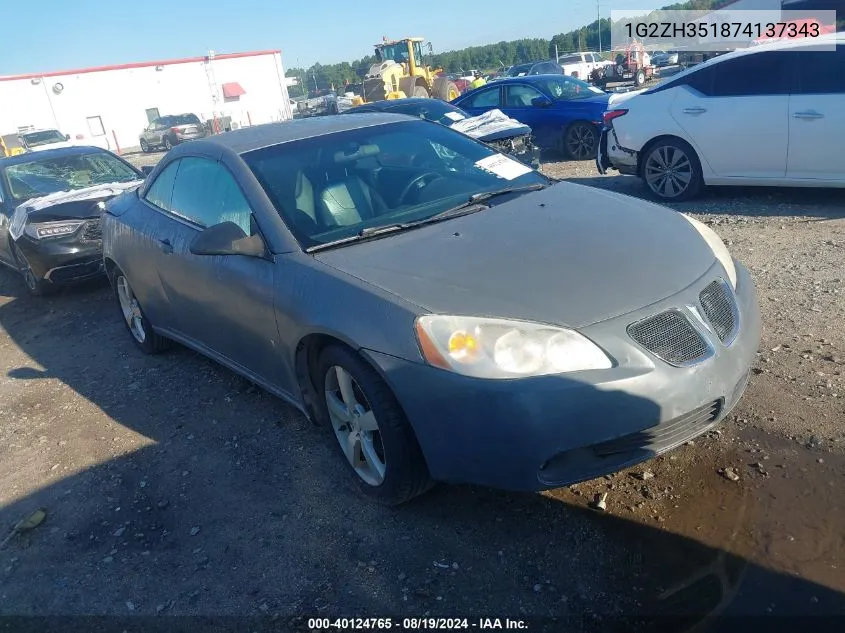 1G2ZH351874137343 2007 Pontiac G6 Gt