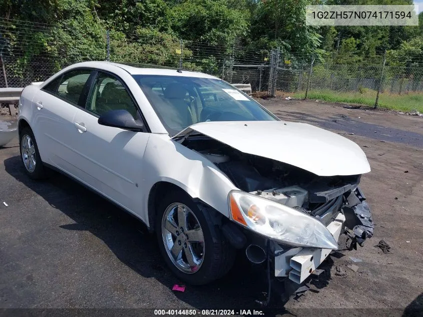 2007 Pontiac G6 Gt VIN: 1G2ZH57N074171594 Lot: 40144850