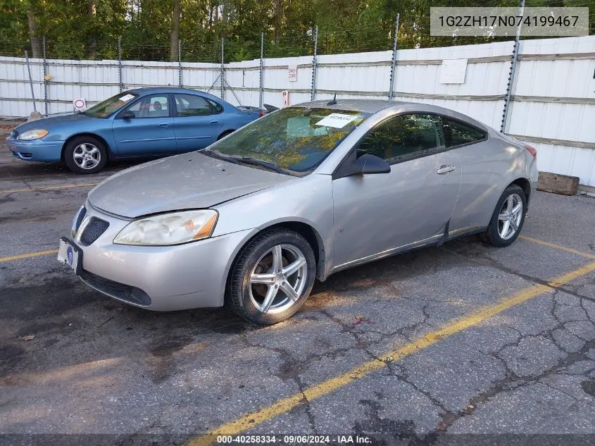 2007 Pontiac G6 Gt VIN: 1G2ZH17N074199467 Lot: 40258334