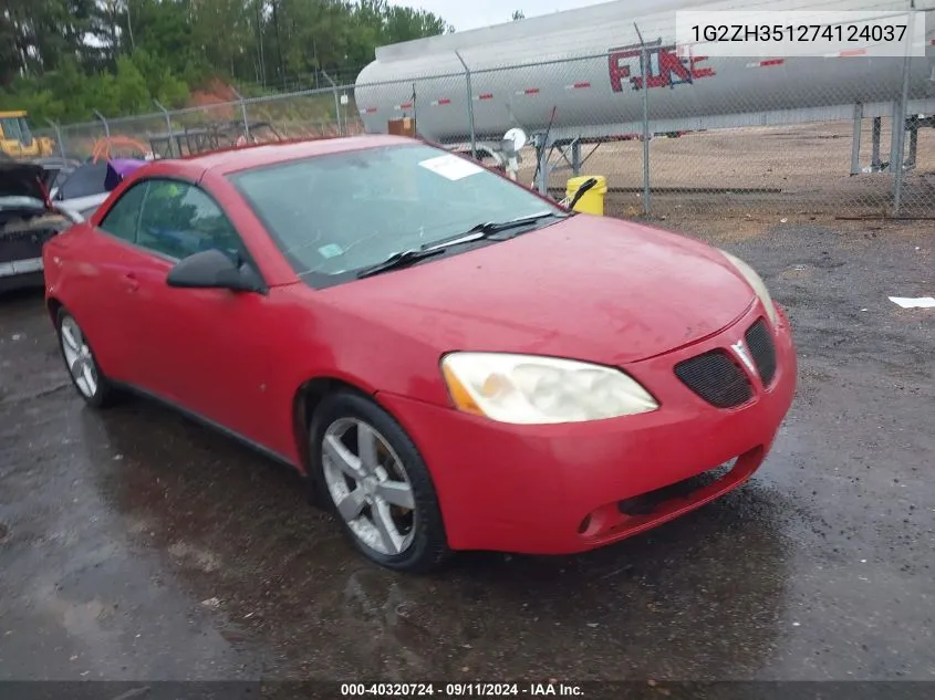 1G2ZH351274124037 2007 Pontiac G6 Gt