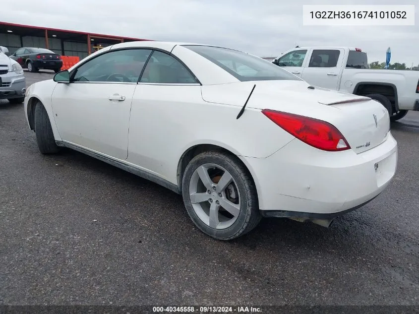 1G2ZH361674101052 2007 Pontiac G6 Gt