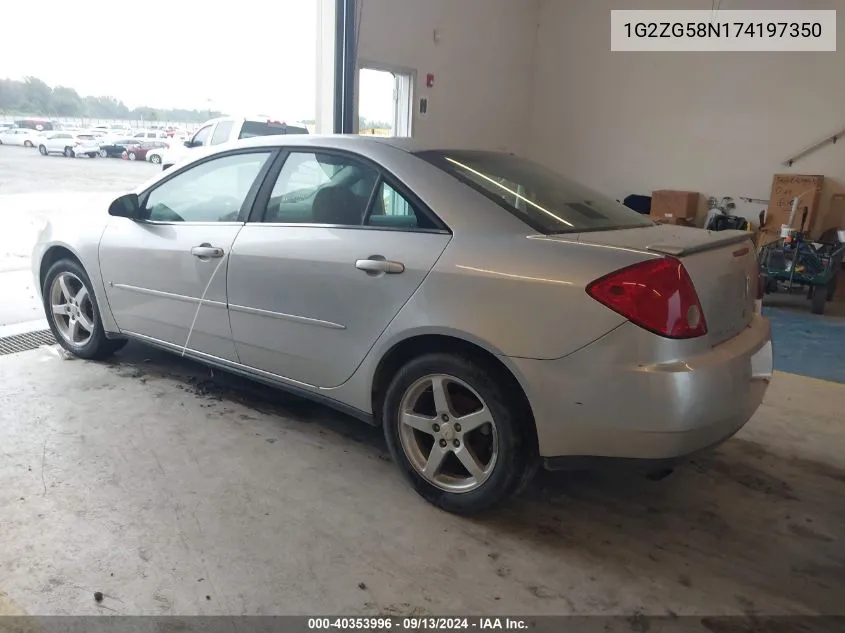 1G2ZG58N174197350 2007 Pontiac G6