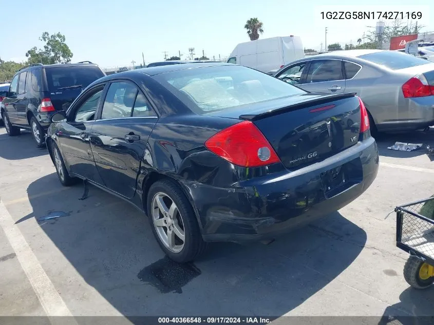 2007 Pontiac G6 VIN: 1G2ZG58N174271169 Lot: 40366548