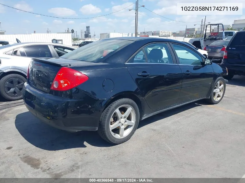 2007 Pontiac G6 VIN: 1G2ZG58N174271169 Lot: 40366548