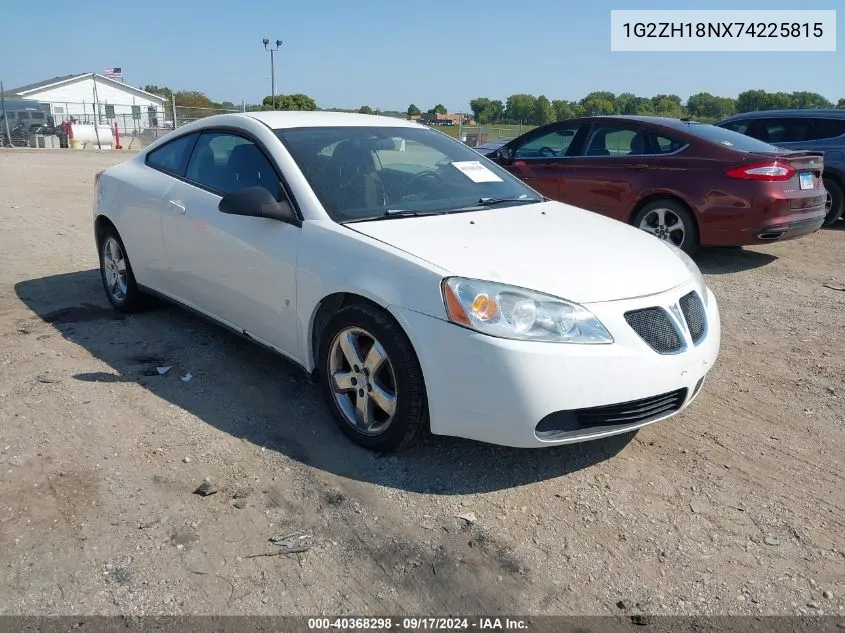 1G2ZH18NX74225815 2007 Pontiac G6 Gt