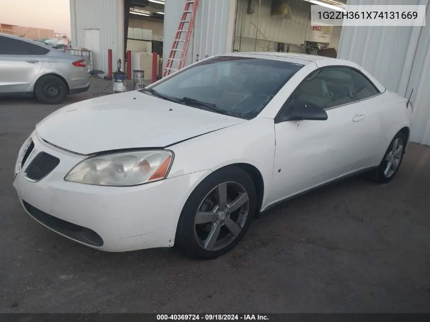 2007 Pontiac G6 Gt VIN: 1G2ZH361X74131669 Lot: 40369724