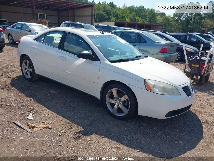 2007 Pontiac G6 Gtp VIN: 1G2ZM587174135294 Lot: 40396178