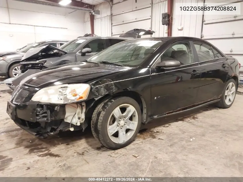 2007 Pontiac G6 VIN: 1G2ZG58B374208824 Lot: 40412272