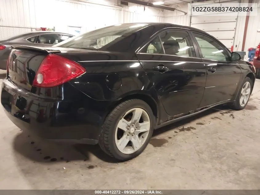 2007 Pontiac G6 VIN: 1G2ZG58B374208824 Lot: 40412272