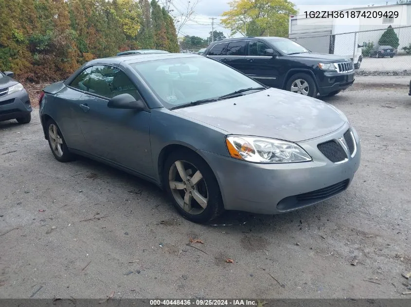 2007 Pontiac G6 Gt VIN: 1G2ZH361874209429 Lot: 40448436