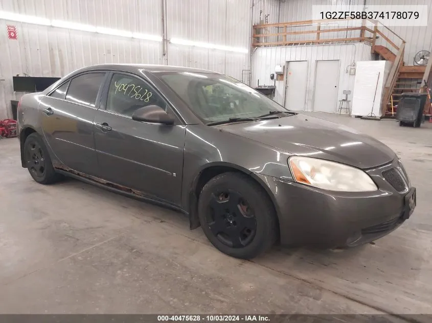 2007 Pontiac G6 Value Leader VIN: 1G2ZF58B374178079 Lot: 40475628