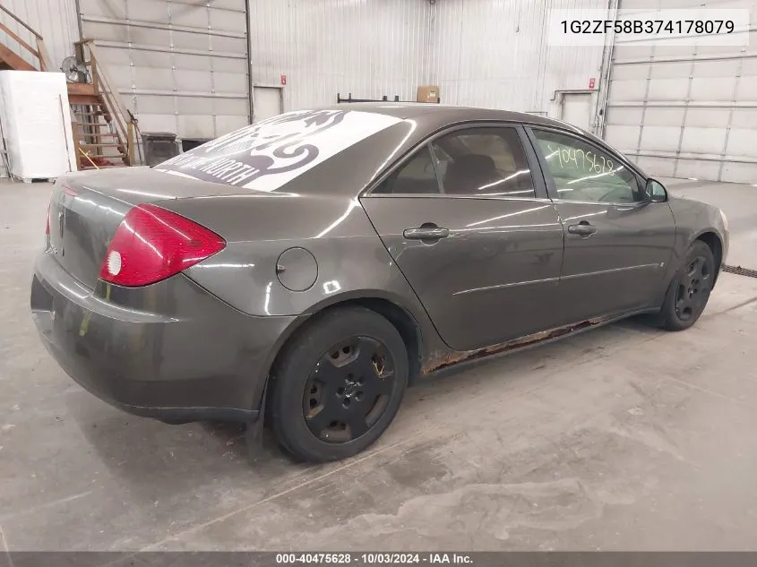 2007 Pontiac G6 Value Leader VIN: 1G2ZF58B374178079 Lot: 40475628