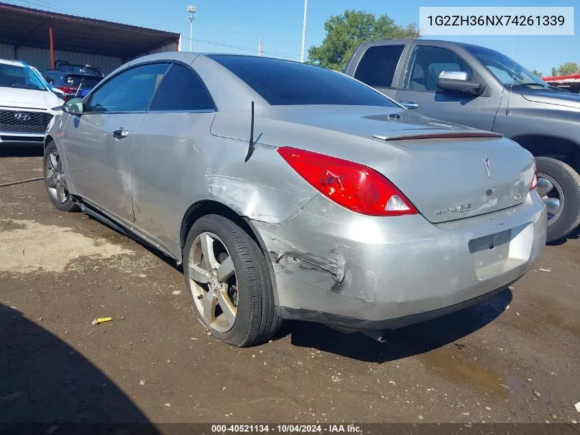 2007 Pontiac G6 Gt VIN: 1G2ZH36NX74261339 Lot: 40521134