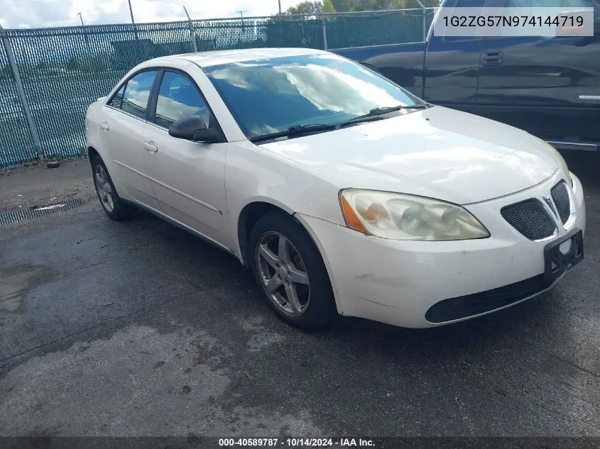 2007 Pontiac G6 VIN: 1G2ZG57N974144719 Lot: 40589787