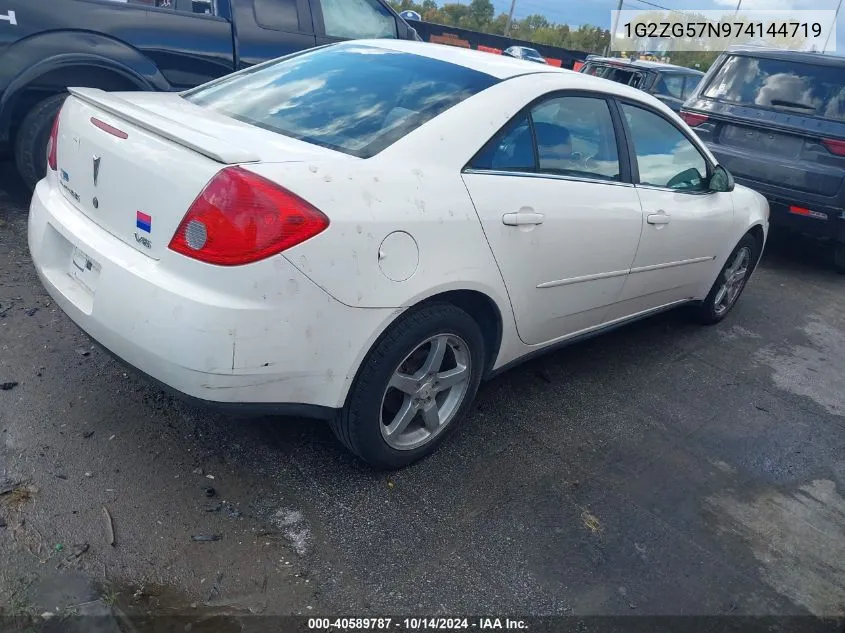 2007 Pontiac G6 VIN: 1G2ZG57N974144719 Lot: 40589787