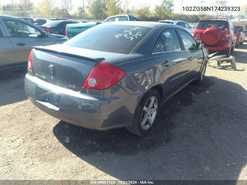 2007 Pontiac G6 Se VIN: 1G2ZG58N174239323 Lot: 40603123