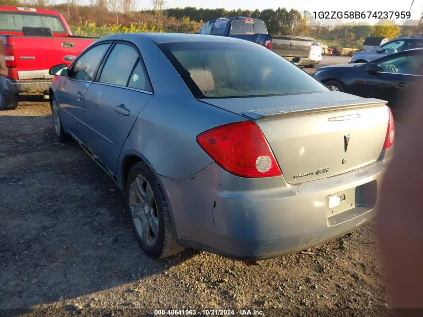 2007 Pontiac G6 Se VIN: 1G2ZG58B674237959 Lot: 40641963