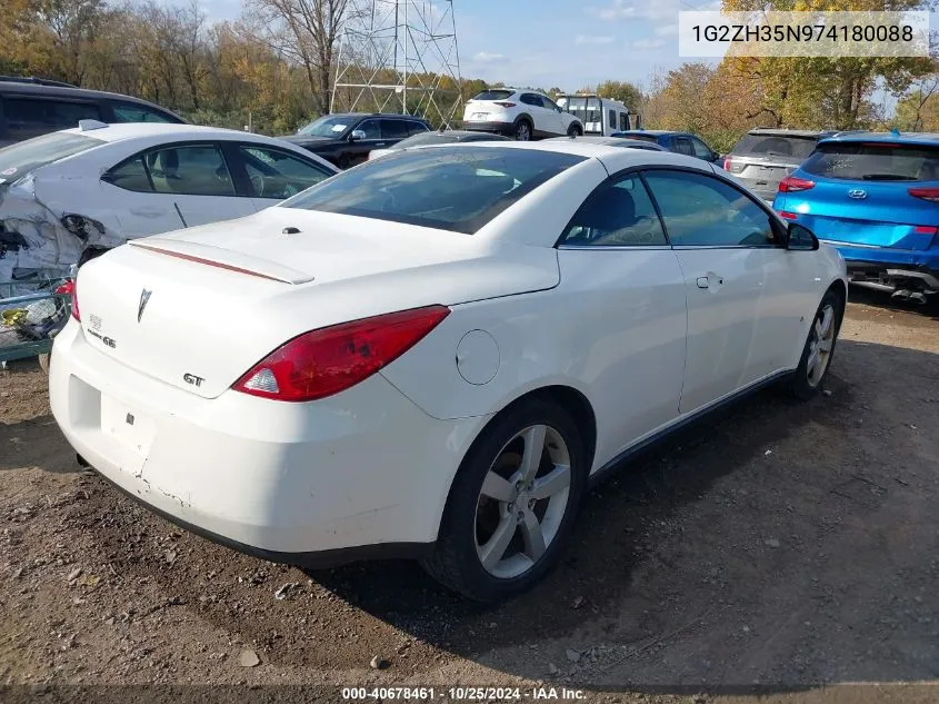 2007 Pontiac G6 Gt VIN: 1G2ZH35N974180088 Lot: 40678461