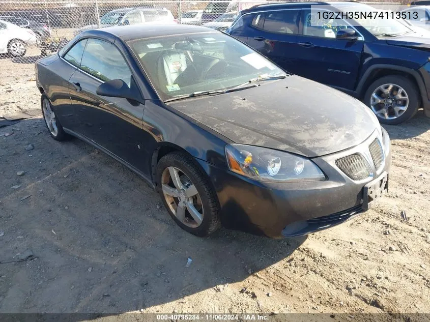 1G2ZH35N474113513 2007 Pontiac G6 Gt