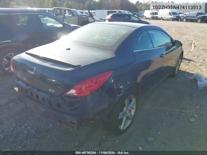 1G2ZH35N474113513 2007 Pontiac G6 Gt