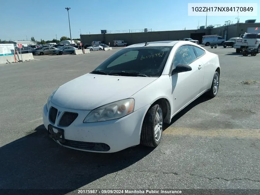 1G2ZH17NX84170849 2008 Pontiac G6 Gt