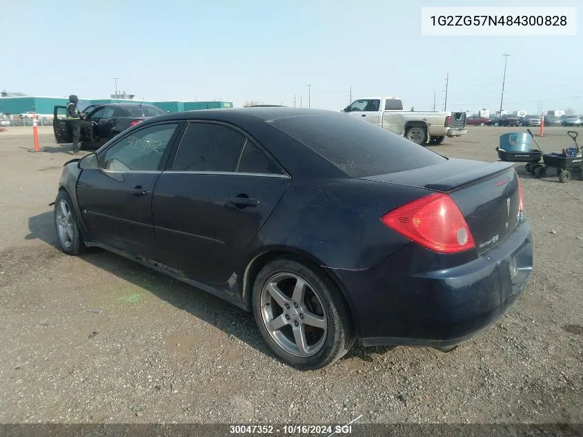 2008 Pontiac G6 Se VIN: 1G2ZG57N484300828 Lot: 30047352