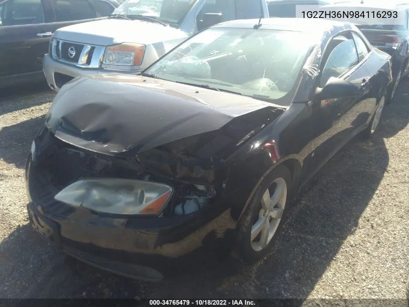 1G2ZH36N984116293 2008 Pontiac G6 Gt