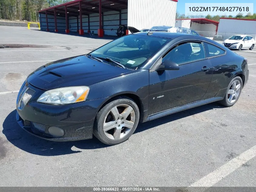 2008 Pontiac G6 Gxp VIN: 1G2ZM177484277618 Lot: 39366623