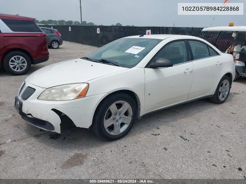 1G2ZG57B984228868 2008 Pontiac G6