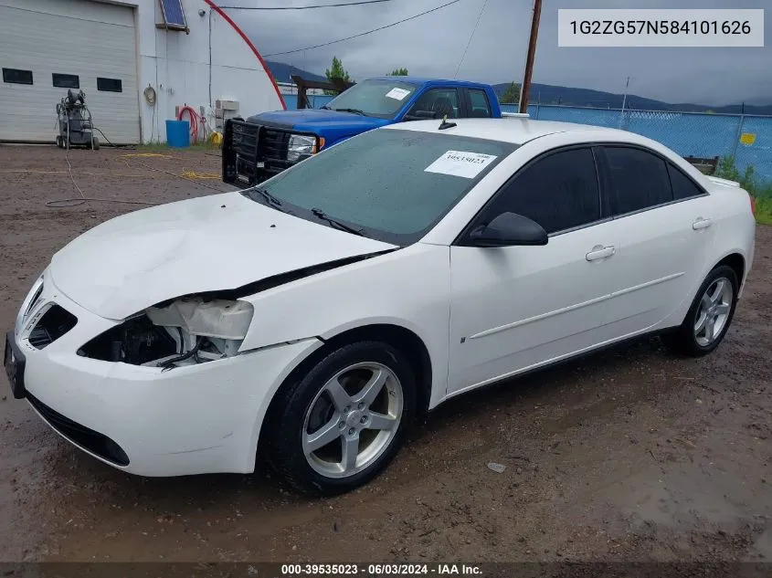 1G2ZG57N584101626 2008 Pontiac G6