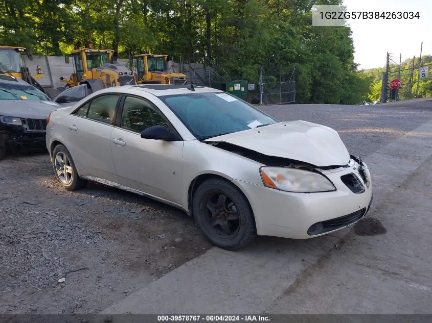 1G2ZG57B384263034 2008 Pontiac G6