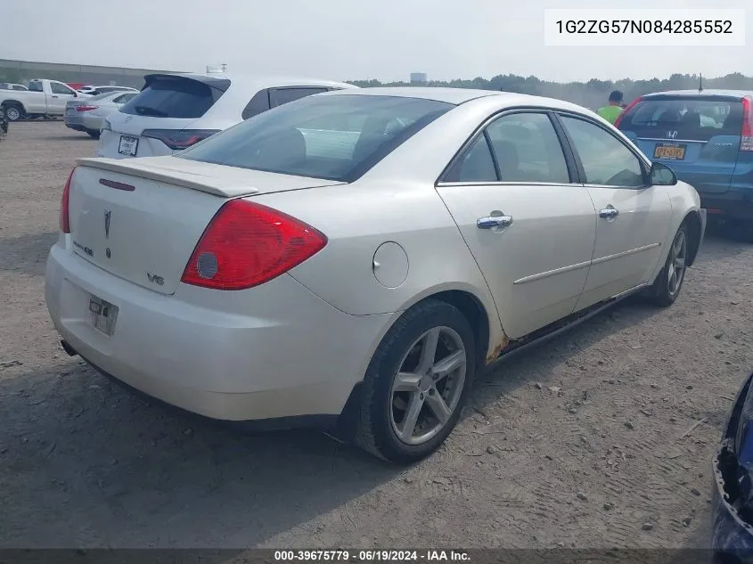 1G2ZG57N084285552 2008 Pontiac G6