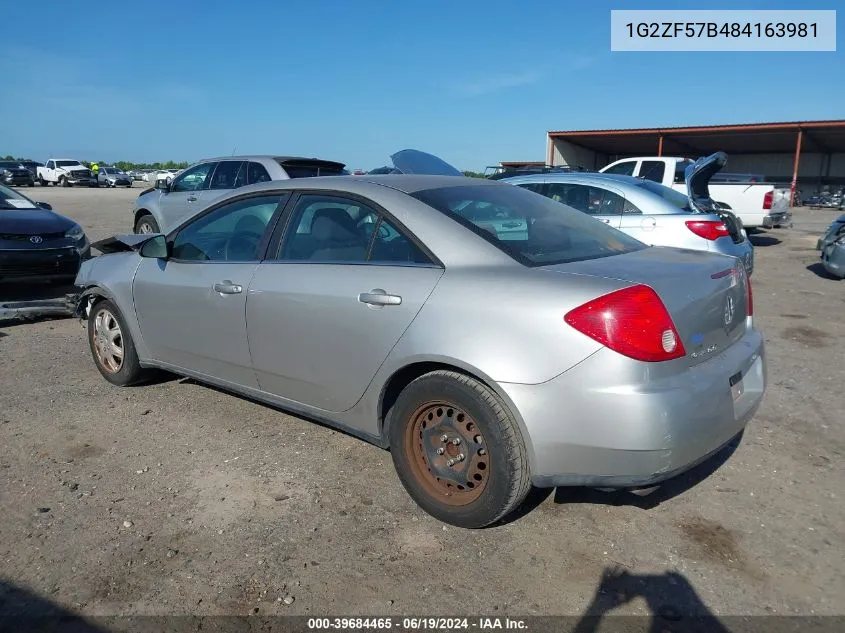 1G2ZF57B484163981 2008 Pontiac G6 Value Leader