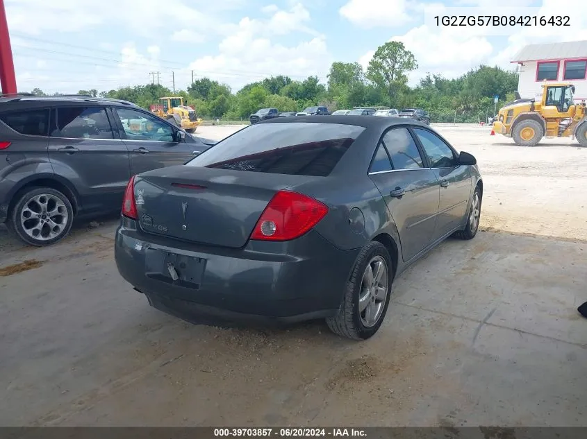 1G2ZG57B084216432 2008 Pontiac G6