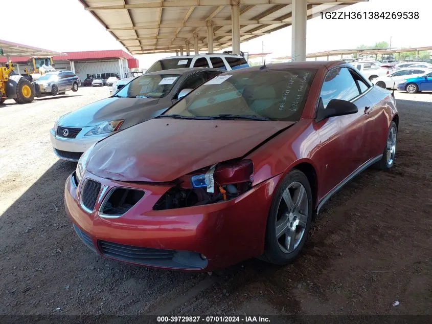 2008 Pontiac G6 Gt VIN: 1G2ZH361384269538 Lot: 39729827