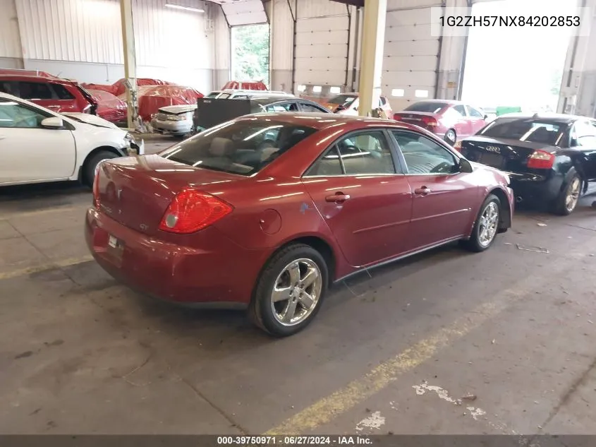 2008 Pontiac G6 Gt VIN: 1G2ZH57NX84202853 Lot: 39750971