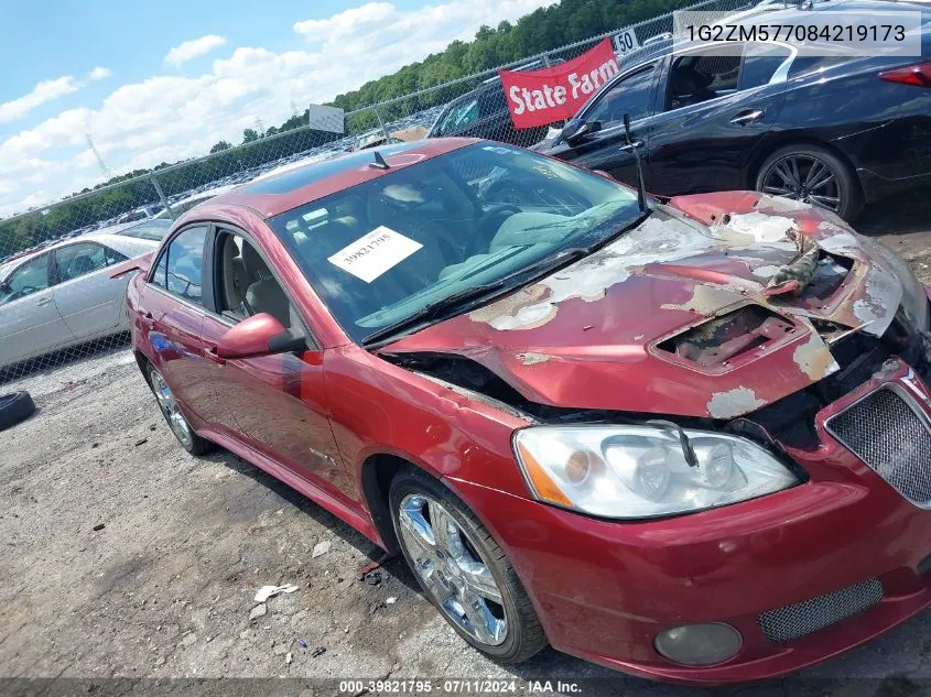 2008 Pontiac G6 Gxp VIN: 1G2ZM577084219173 Lot: 39821795