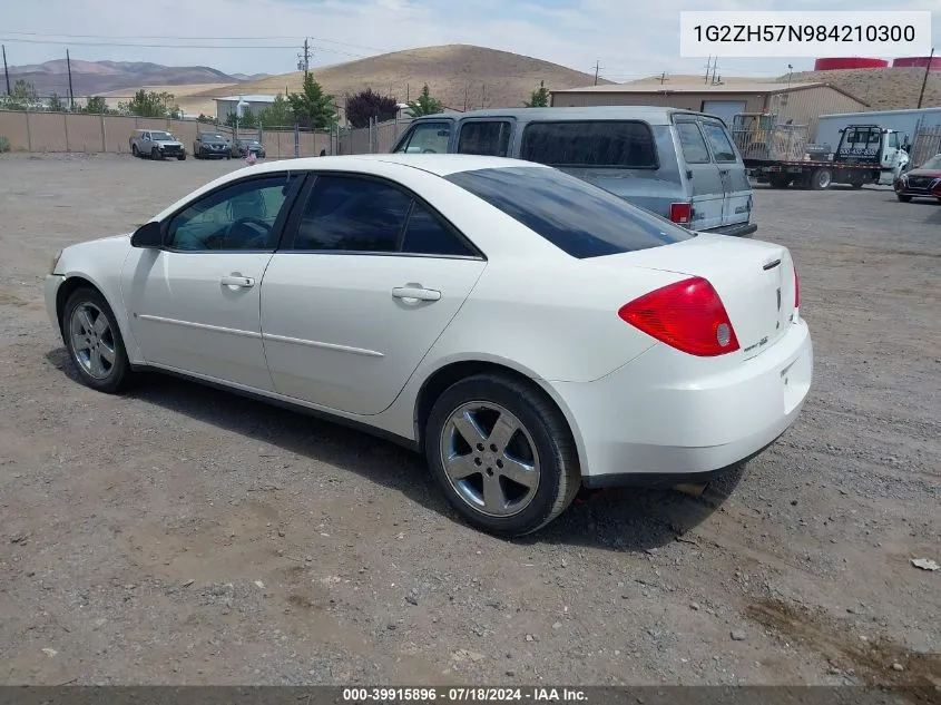 2008 Pontiac G6 Gt VIN: 1G2ZH57N984210300 Lot: 39915896