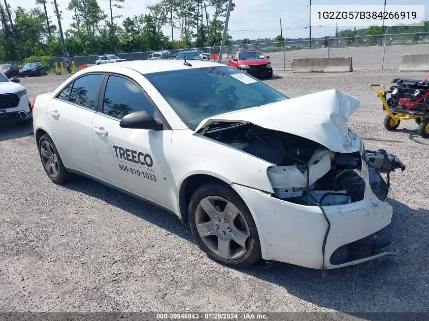 1G2ZG57B384266919 2008 Pontiac G6